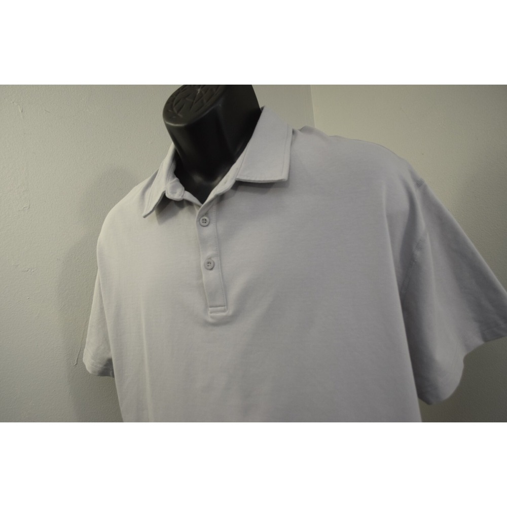 BYLT Golf Polo Shirt Gray Lux Cotton Stretch Short Sleeve Mens Size 2XL XXL